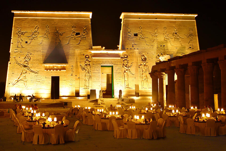 sound and light show at Philae temple